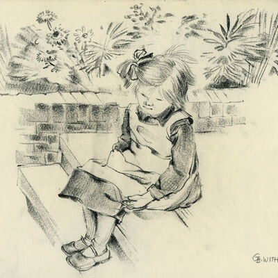 Bild vergrößern: Zeichnung eines Mädchens